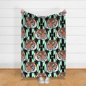 Tiger tiger diamond stripe XL orange and mint