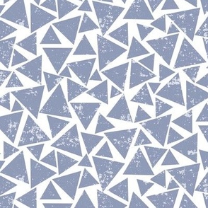 Geometric Distressed Triangles in Blue 