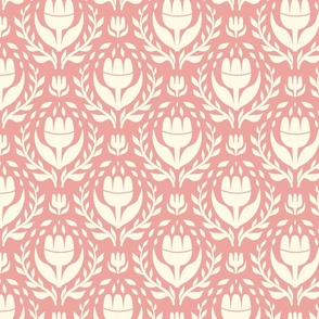 Pink white bold floral - small