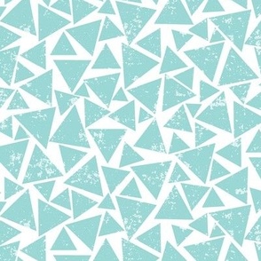 Geometric Distressed Triangles in Turquoise