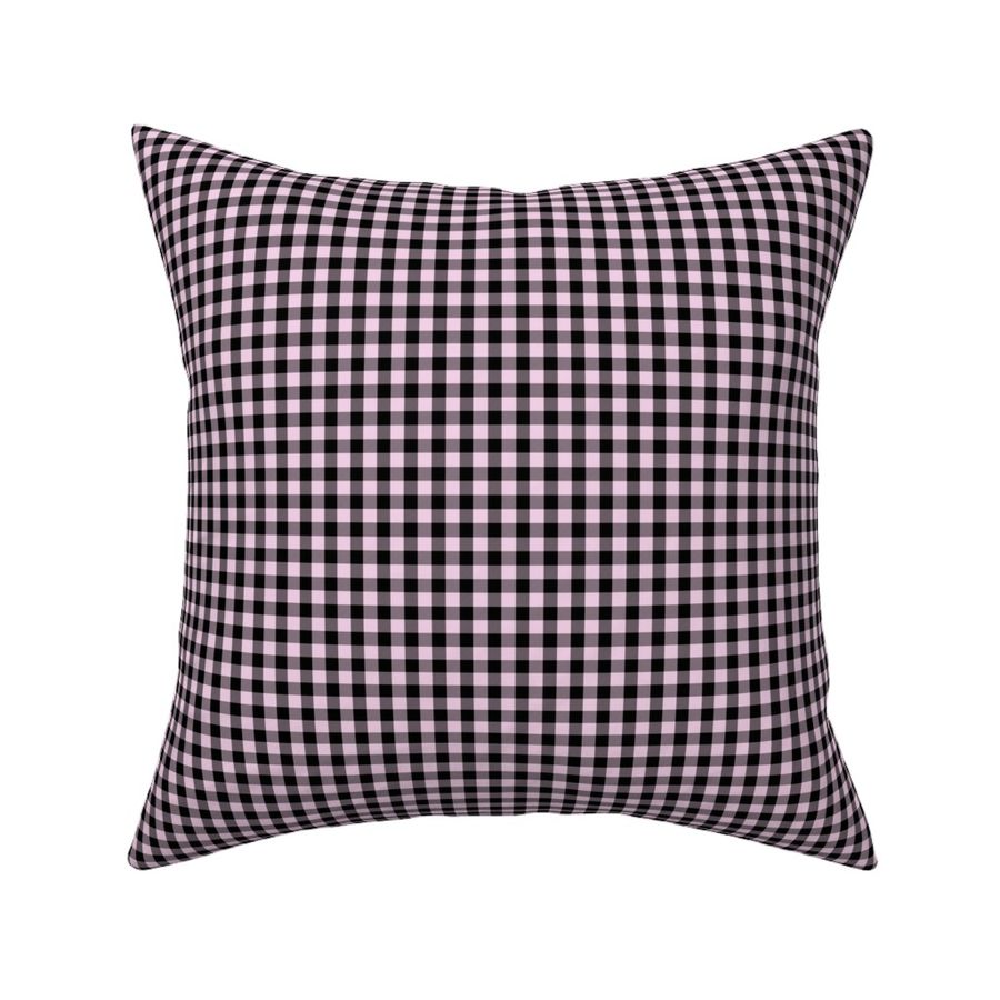 1/4 Inch Buffalo Check Black and Lavender Purple