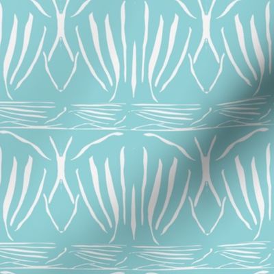 Abstract Shells in Aqua Blue