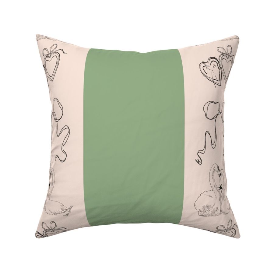 odette stripe - powder pink & tea green