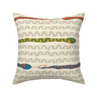 Snake Stripes - Multicolor Snakes - Tribal Geometric Vertical Stripes - Large scale - 20x20