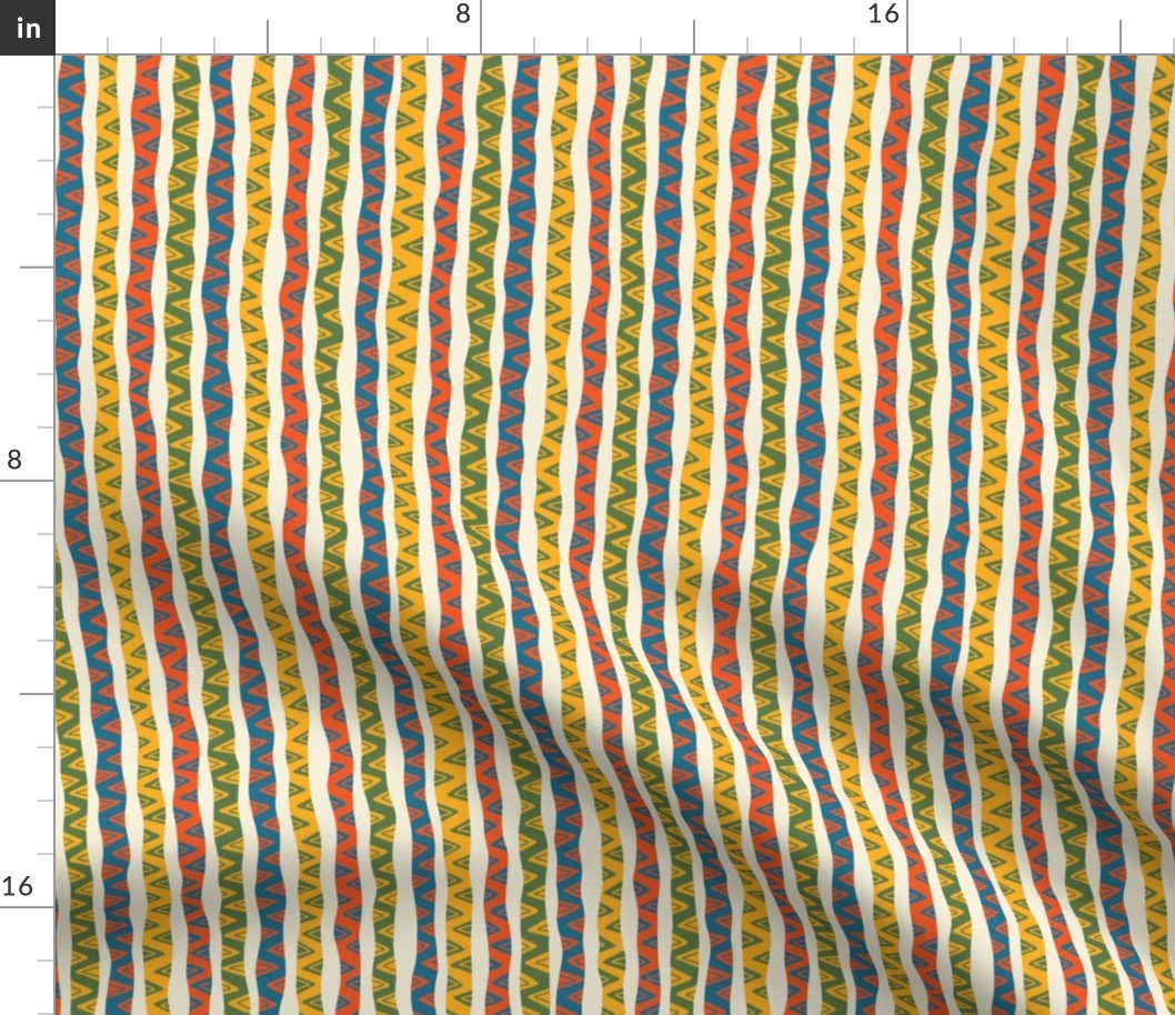 Vertical Snakeskin  Stripes - 10x10
