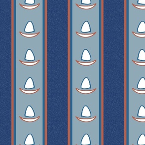 7" rep  stripes navy sailboat