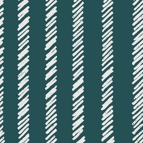 Rugged Slant line Stripes - Teal Blue