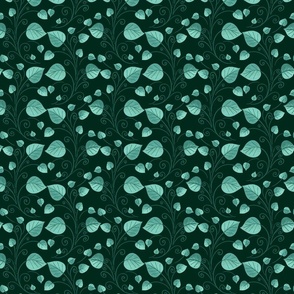 Frog pond - Aqua Leaves - Dark vs. - Small