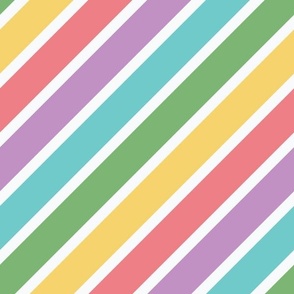 large diagonal stripe / rainbow
