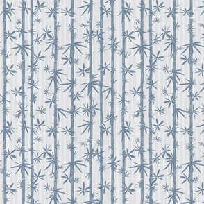 Bamboo Stems Abstract Zen Bamboo Forest in Grey on Light Gray, smaller scale