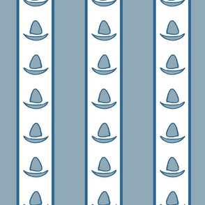 6" rep stripes blue white salingboats