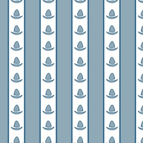 4" rep stripes blue white salingboats