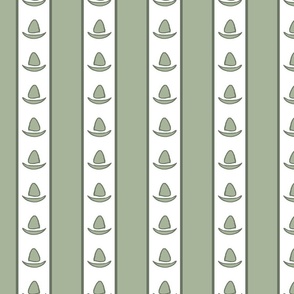 4" rep stripes green white salingboats