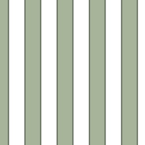 4" rep stripes green white