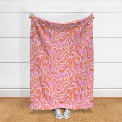 Marble Swirl in bright pink and lavender - large