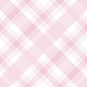 Two Toned Pastel Fondant Pink Plaid - Large