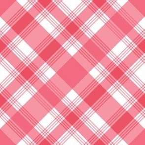 Two Toned Raspberry Red Plaid - Large