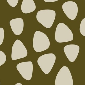 Bohemian Olive Green and White Triangles, Jumbo