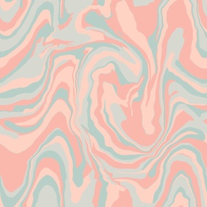 Marble Swirl in mint and pink