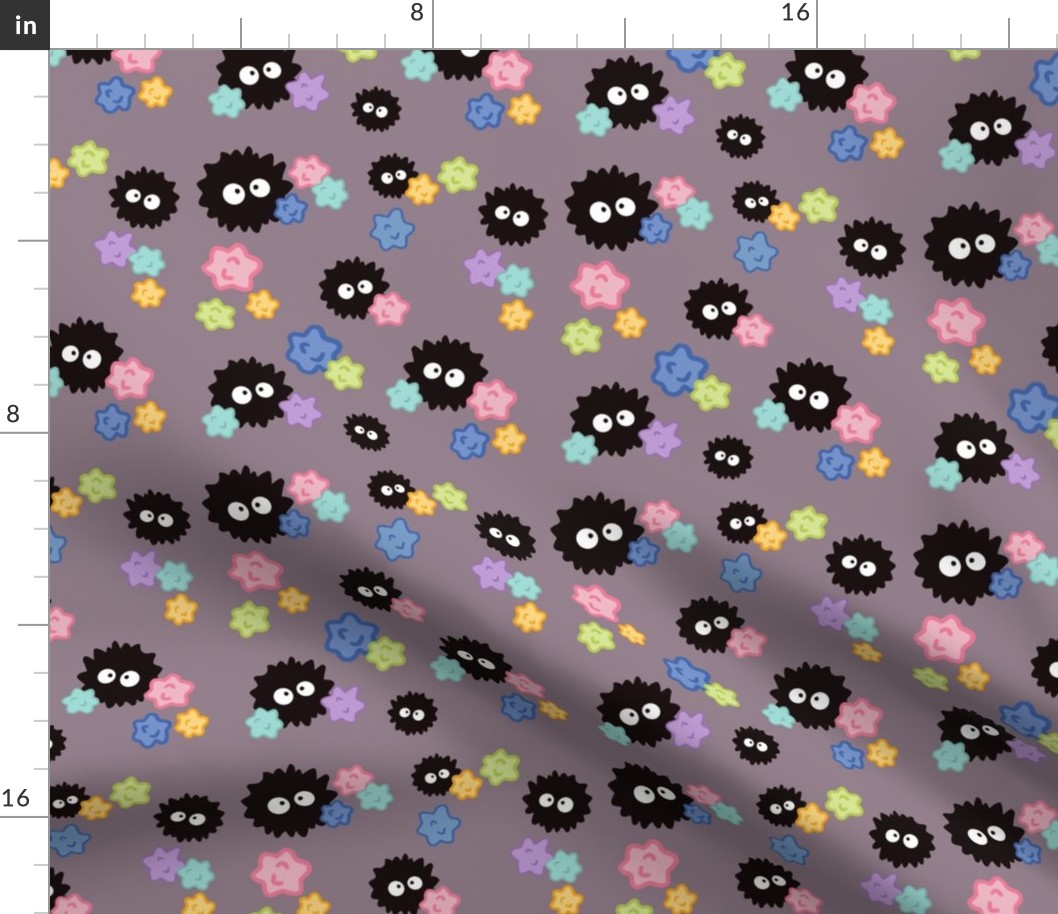 soot sprites with konpeito magenta