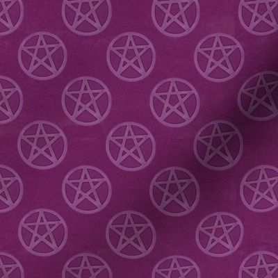 Little Pentagrams Pattern Cerise Pink