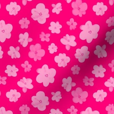 Impatiens On Pink - Mini Print