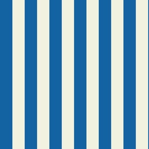 blue and off white awning stripe