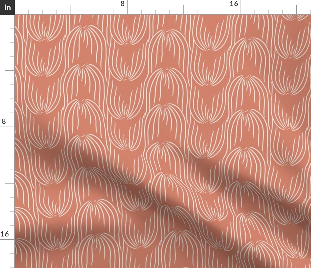 Abstract Tulip Country Meadow Salmon and Cream