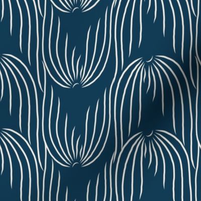 abstract tulip dark blue