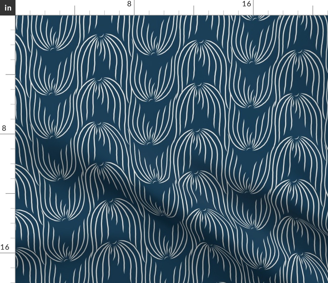 abstract tulip dark blue