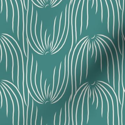 abstract tulip teal minimalist country meadow