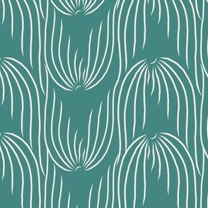 abstract tulip teal minimalist country meadow