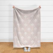 Warm minimal fans with dotted texture - blush pink, warm neutral - large