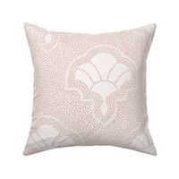 Warm minimal fans with dotted texture - blush pink, warm neutral - large