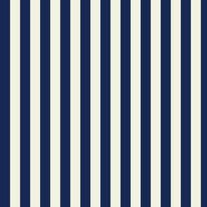 navy and off white awning stripe