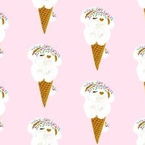 Bunny Ice cream waffles  light pink @Angela Broadbent