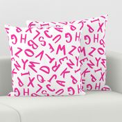 JUMBO Bright Neon Alphabet capital letters, hand painted in bright 80s neon punk rock style extra large scale print is perfect for kids bedding, wallpaper, or curtains 