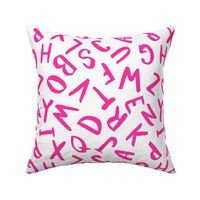 JUMBO Bright Neon Alphabet capital letters, hand painted in bright 80s neon punk rock style extra large scale print is perfect for kids bedding, wallpaper, or curtains 