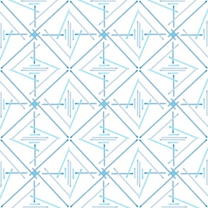 Mid Century Tiles in Blue