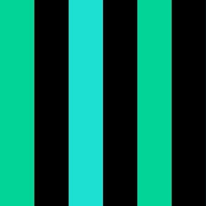 large awning stripes_miami green and aqua on black