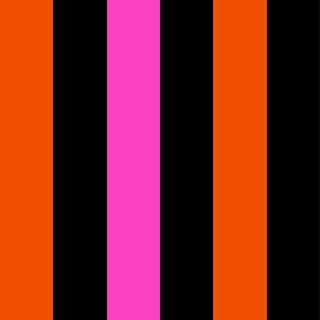 large awning stripes_poppy and hot pink on black