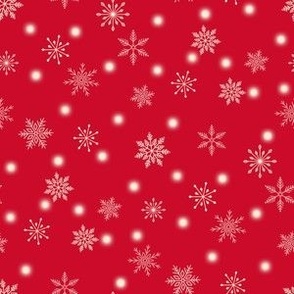 Small-Christmas Snowflakes & Lights-Red