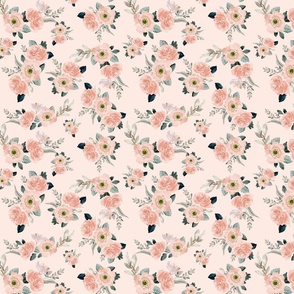 Blush Floral on Blush Small Scale