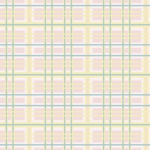 Pastel Yellow, Pink and Blue plaid