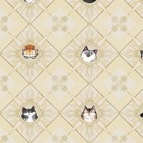 Royal Cat Sunburst Pattern off White Small