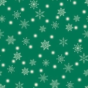 Small-Christmas Snowflakes & Lights-Green