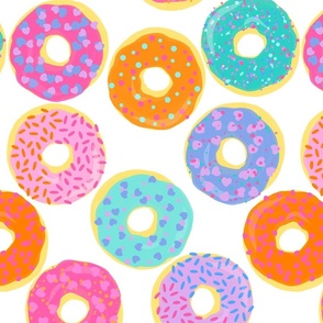 BRIGHT DONUTS WITH SPRINKLES
