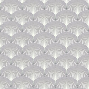Elegant art deco pattern. white, gray ornament on a gray background.
