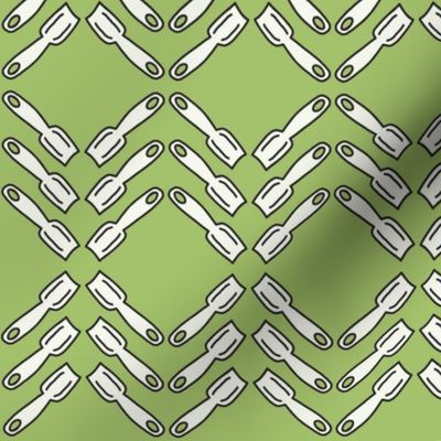 578 - Medium scale pistachio  green ice cream spoons in zig zag diamond stripes for retro kitchen wallpaper_ kids apparel_ patchwork_ curtains and pillows-06-06