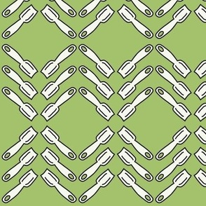 578 - Medium scale pistachio  green ice cream spoons in zig zag diamond stripes for retro kitchen wallpaper_ kids apparel_ patchwork_ curtains and pillows-06-06